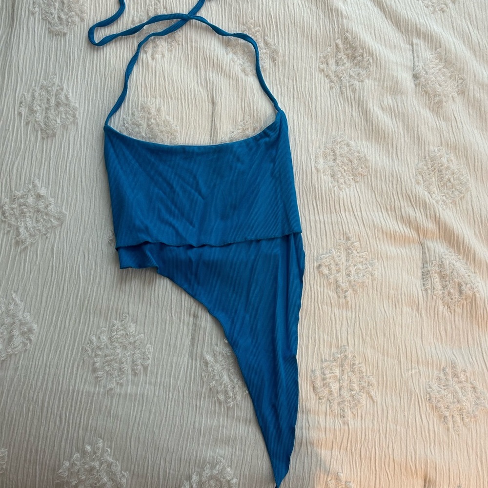 Blue Crop Top - Picture 2 of 3